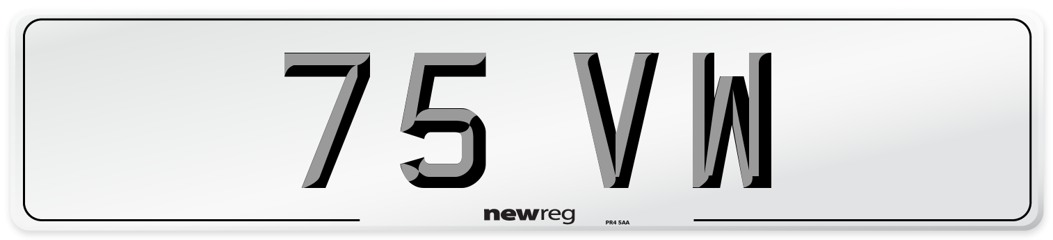 75 VW Number Plate from New Reg